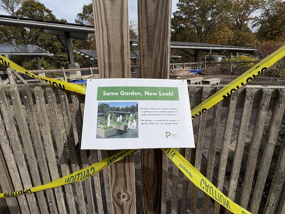 Frick Slave Garden Sign