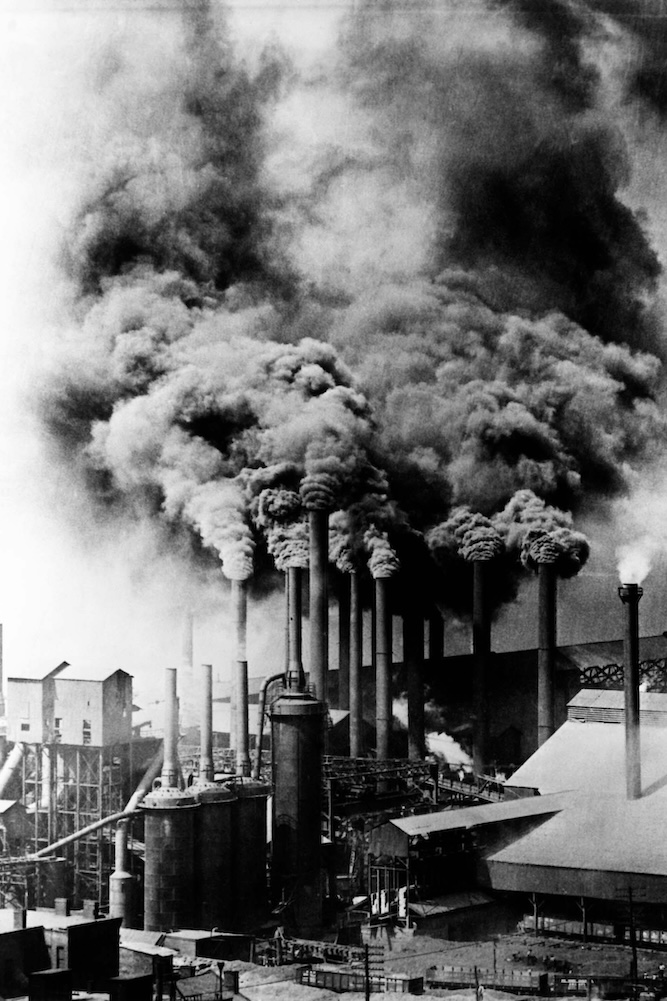 Smokestacks Polluting Pittsburgh